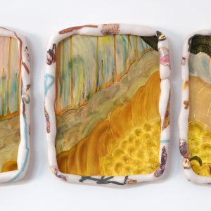Rag Painting #22 (Triptych) by Julie Vinci