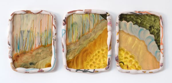 Rag Painting #22 (Triptych) by Julie Vinci