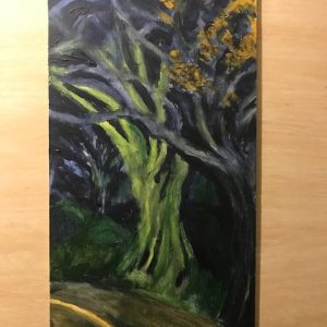 Trees by streetlight by Anne Miller