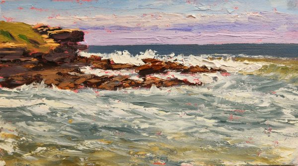 Wild Seas at Clovelly by Peter Warner