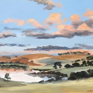 Pastel Moonrise by Amanda Holman
