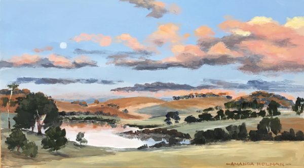 Pastel Moonrise by Amanda Holman