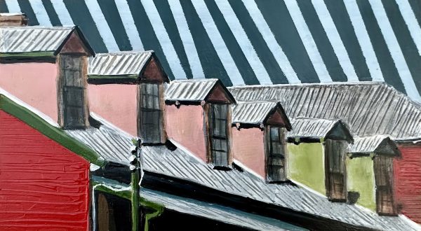 Dormer windows in Morpeth by Julie Purdie