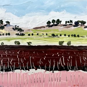 Sorghum and red natal grass near Oakey by Julie Purdie