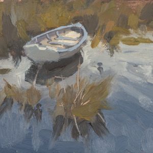 Dinghy on the Huon River by Rick Crossland